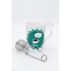 Scatola Di Degustazione Di The (Tazza, Piattino,Infusore)